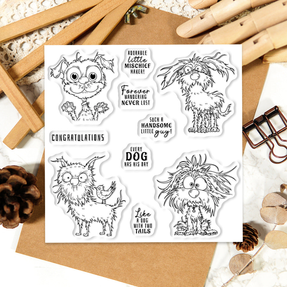 Furry Puppy Dies & Stamps Set