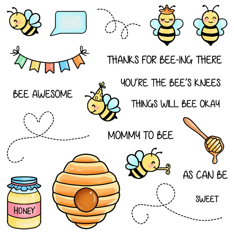Bees and Beehive Dies & Stamps Set