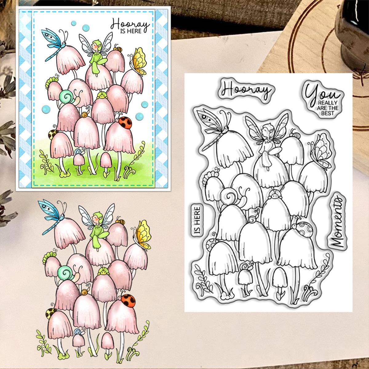 Personality Mushroom Clear Stamps