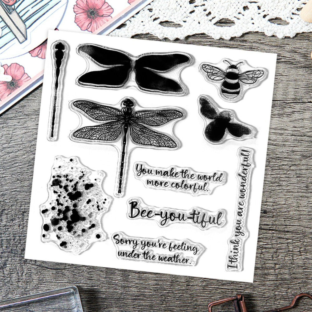 Dragonfly Bee Dies & Stamps Set