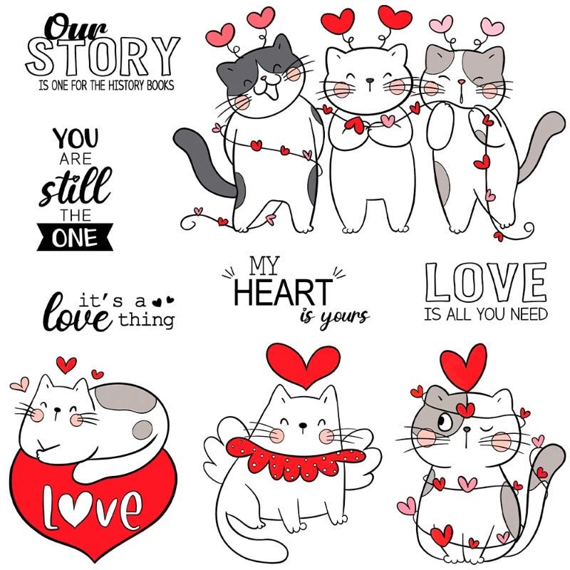 Love Cute Kitten Dies & Stamps Set
