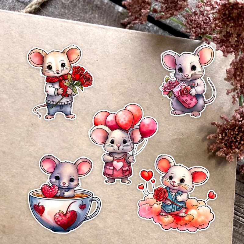Valentine's Day Cute Mouse Dies & Stamps Set