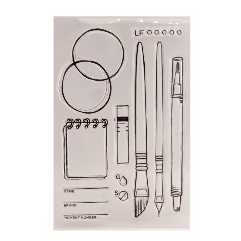 Pen Calendar Diary Clear Stamps