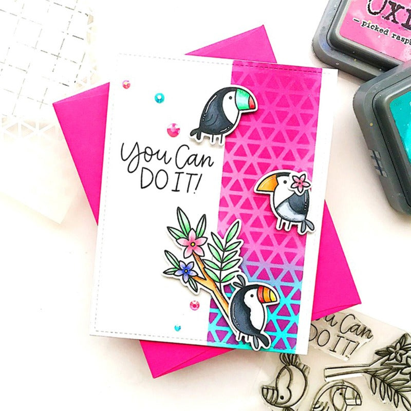 Cute Parrots Dies & Stamps Set