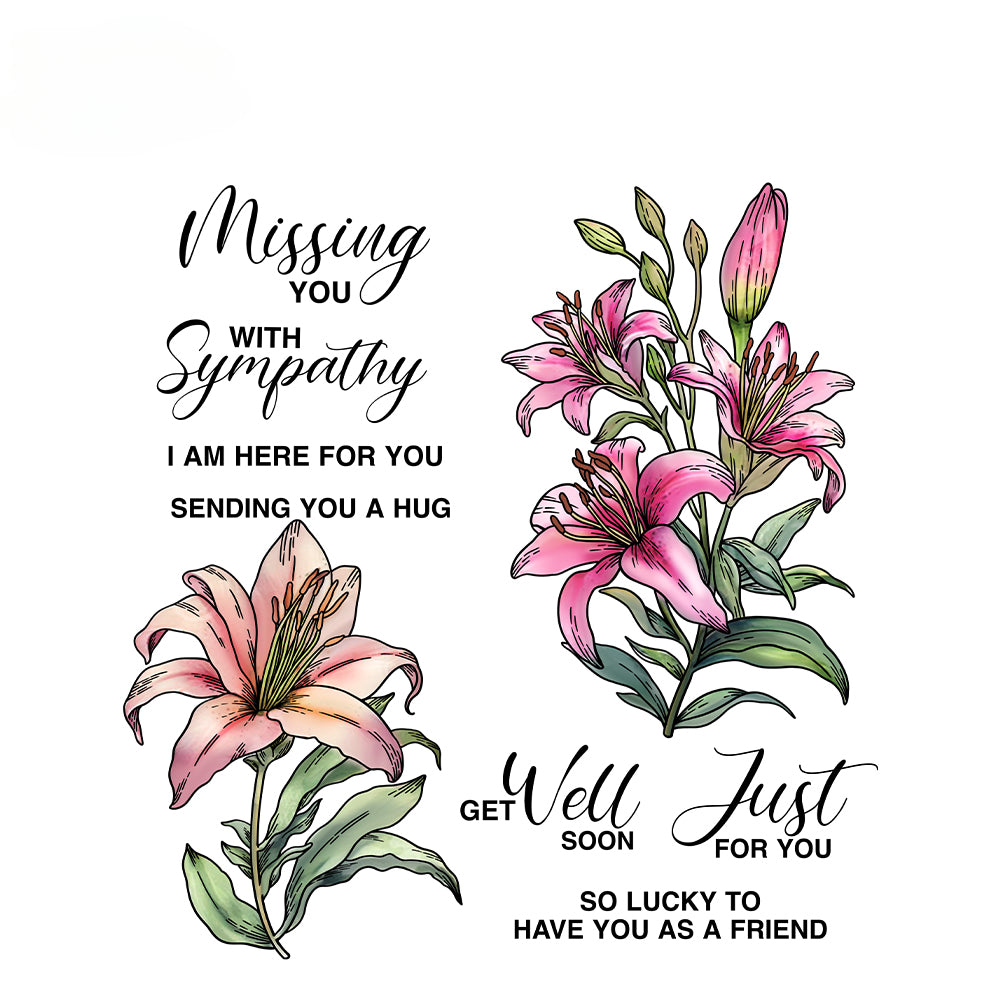 Spring Blooming Lilies Dies & Stamps Set