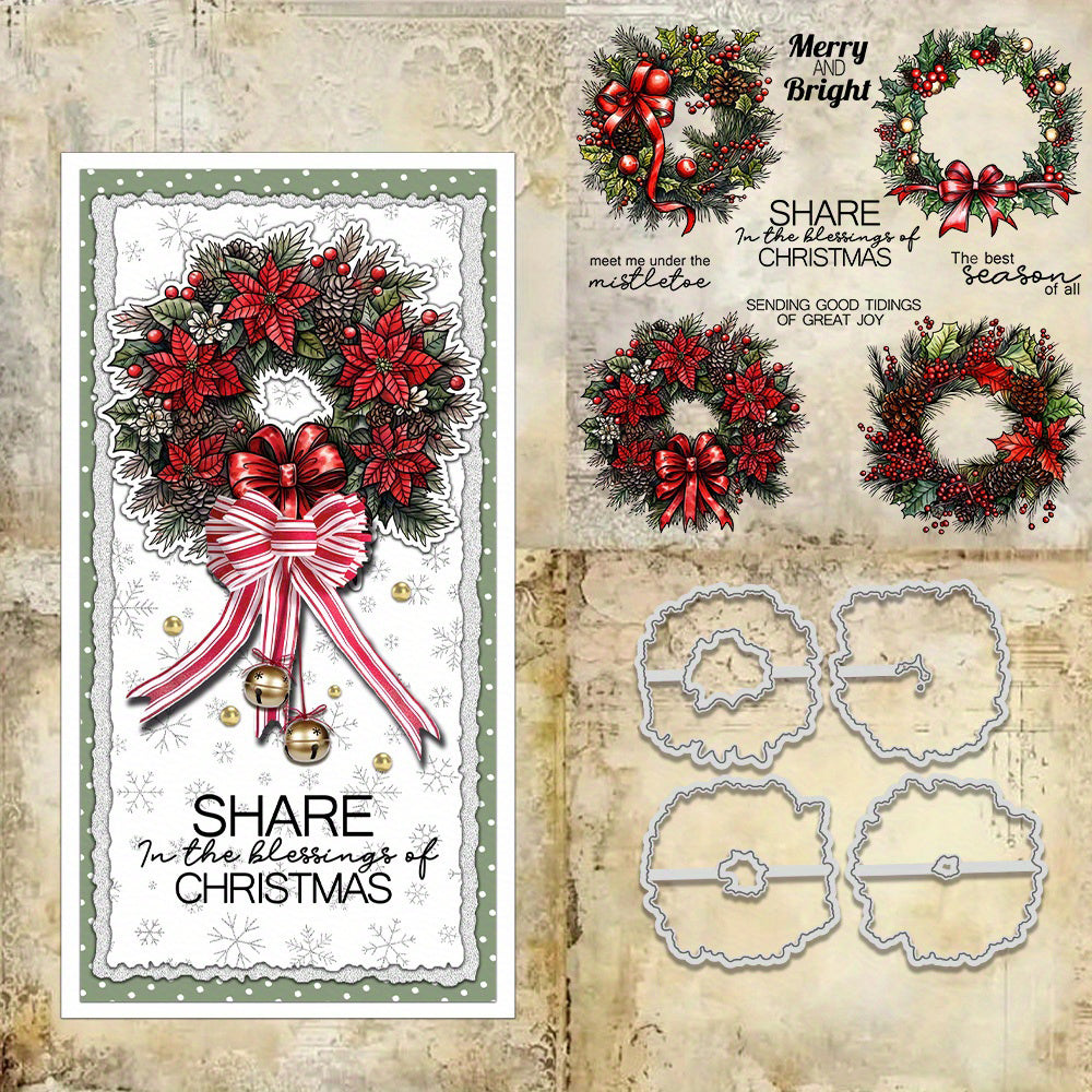 Christmas Wreath Dies & Stamps Set