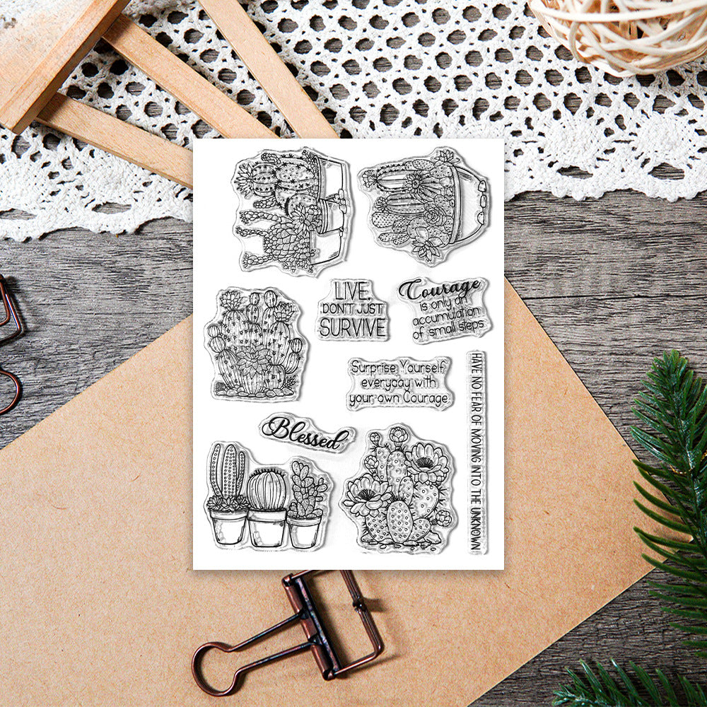 Plant Cactus Clear Stamps
