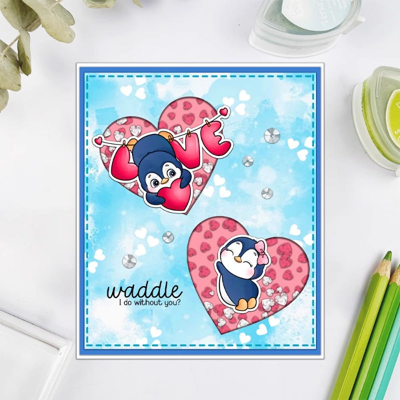 Valentine's Day Penguins Dies & Stamps Set