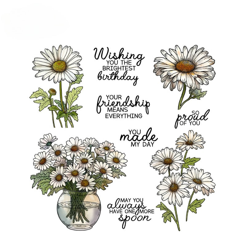 Blooming Chrysanthemums Dies & Stamps Set