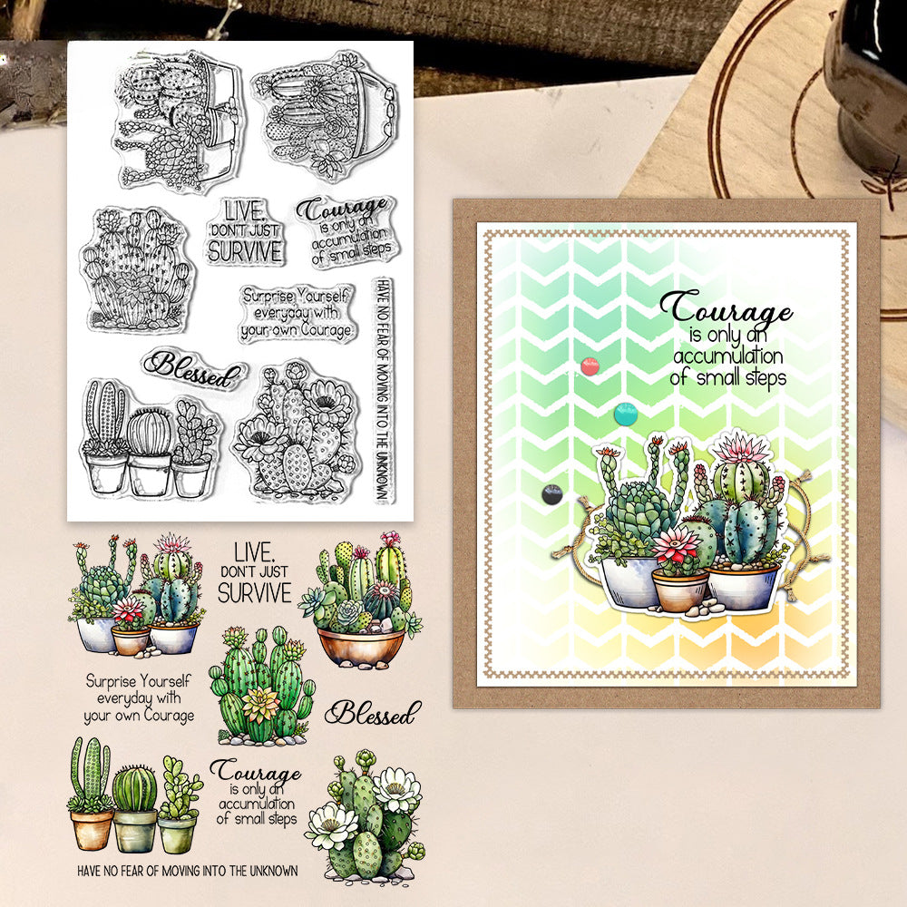 Plant Cactus Clear Stamps