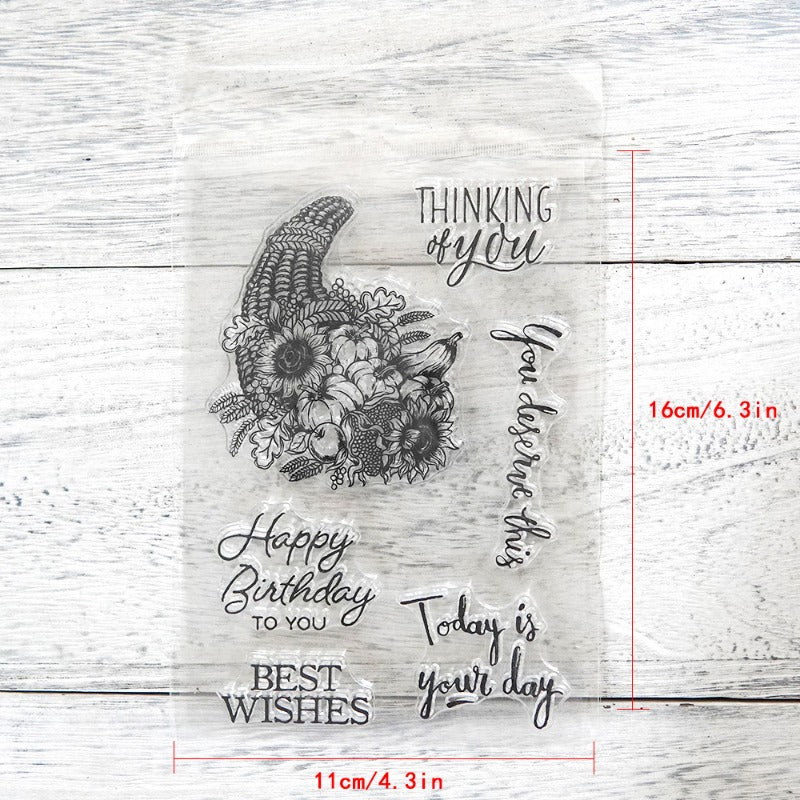 Thanksgiving Theme Dies & Stamps Set