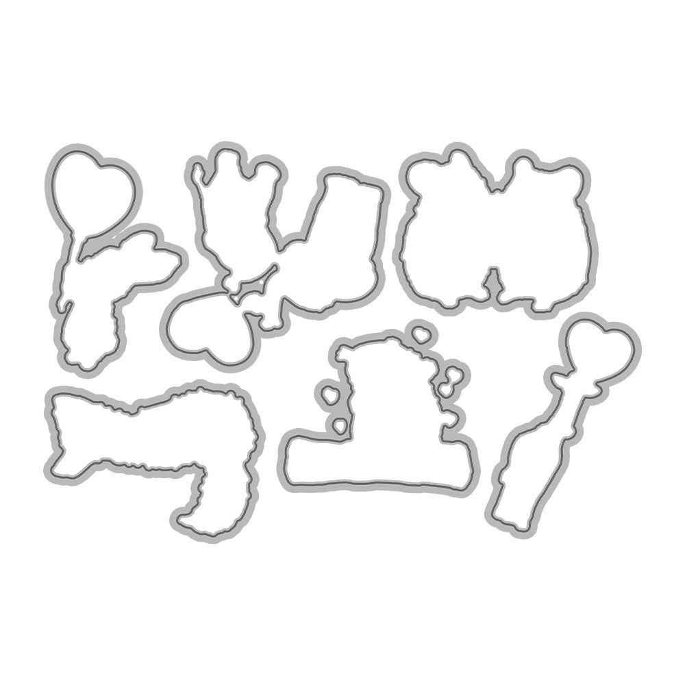 Valentine's Day Theme Dies & Stamps Set