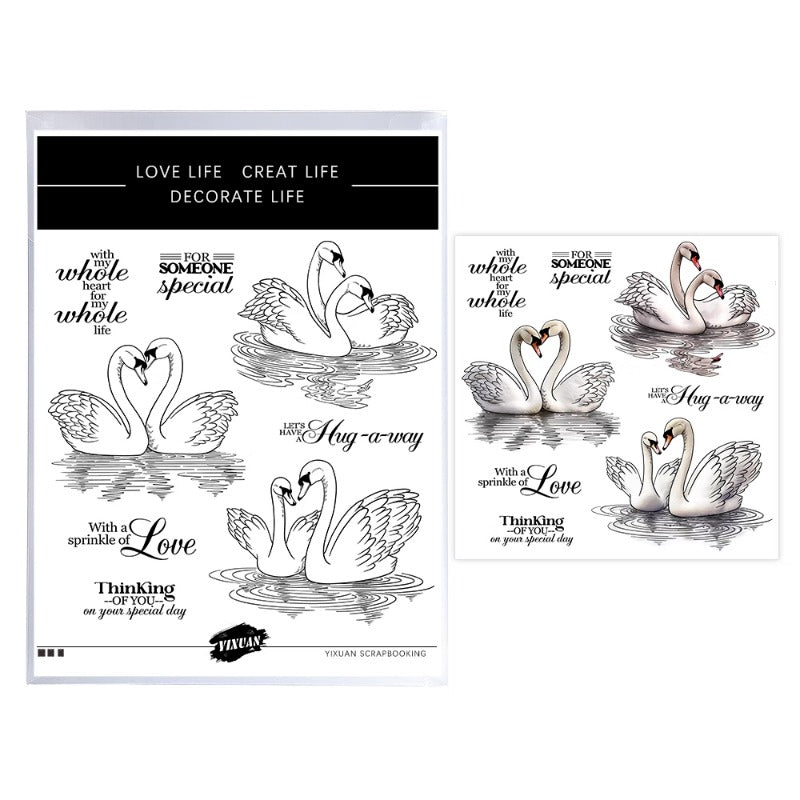 Loving Swans In The Lake Dies & Stamps Set