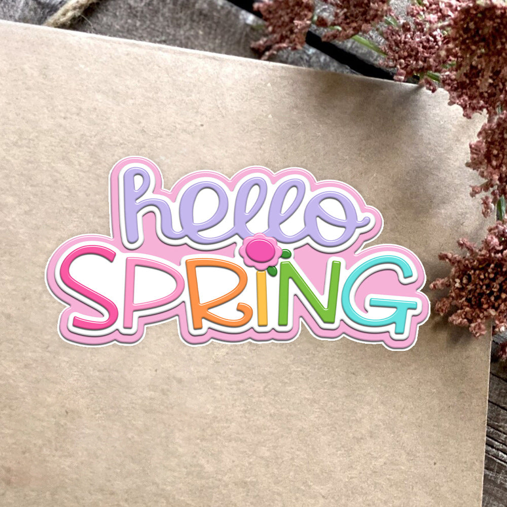 Hello Spring Words Metal Cutting Dies