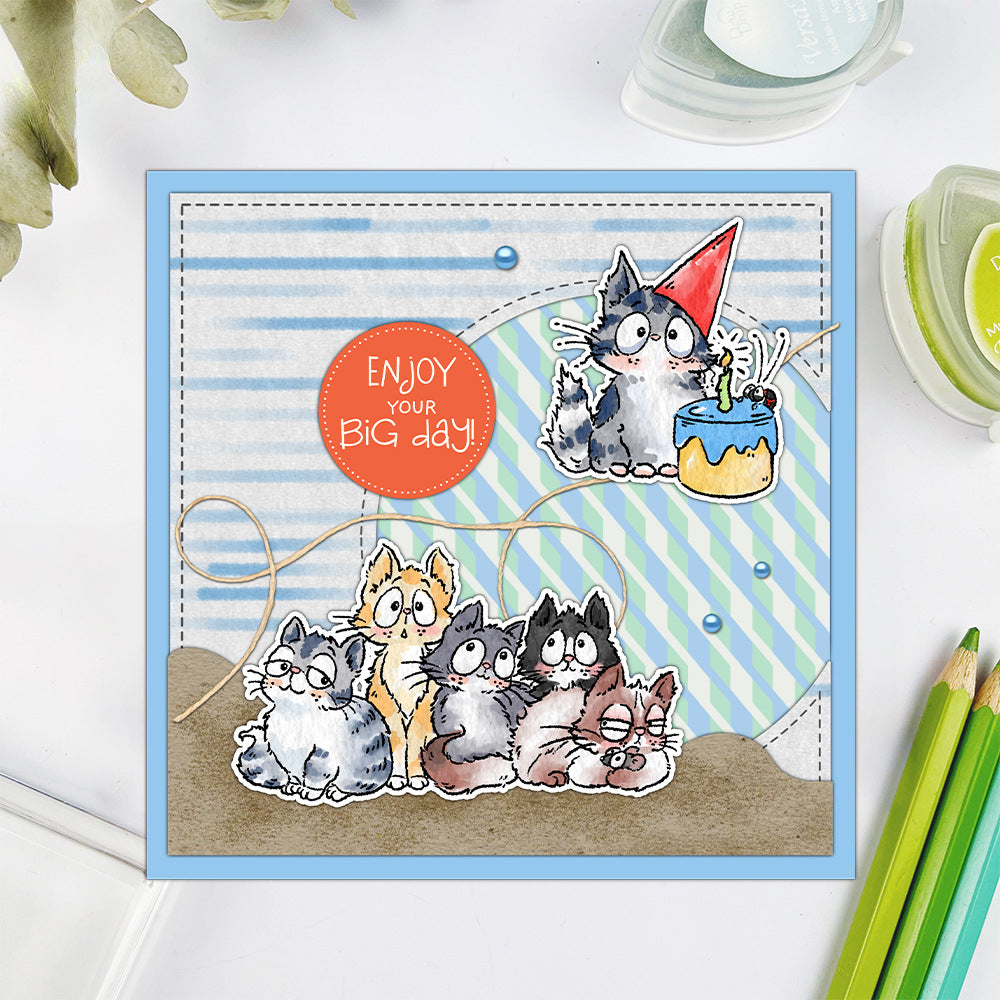 Birthday Cats Dies & Stamps Set