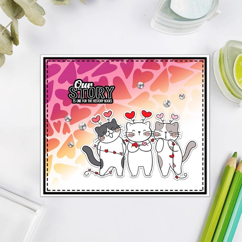 Love Cute Kitten Dies & Stamps Set
