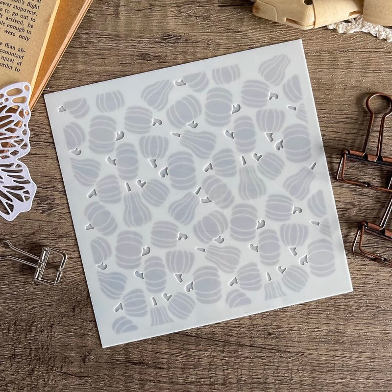 Pumpkin Background DIY Painting Hollow Stencil