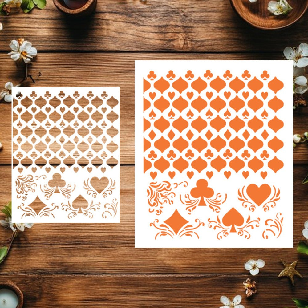 Poker DIY Painting Hollow Stencil