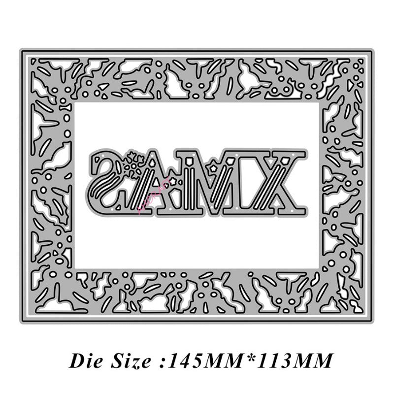 Christmas Background Frame Metal Cutting Dies