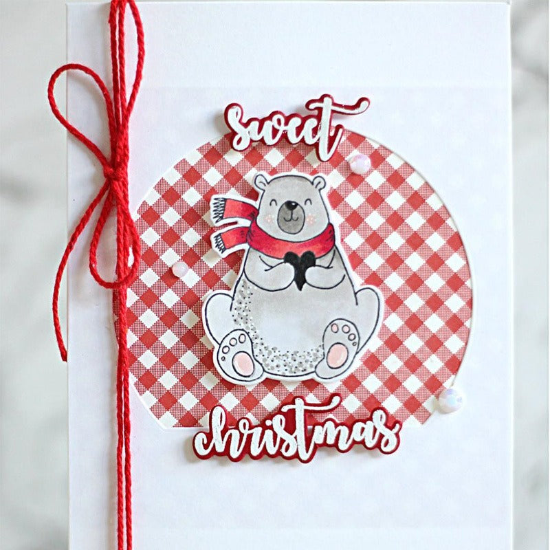 Winter Polar Bears Dies & Stamps Set
