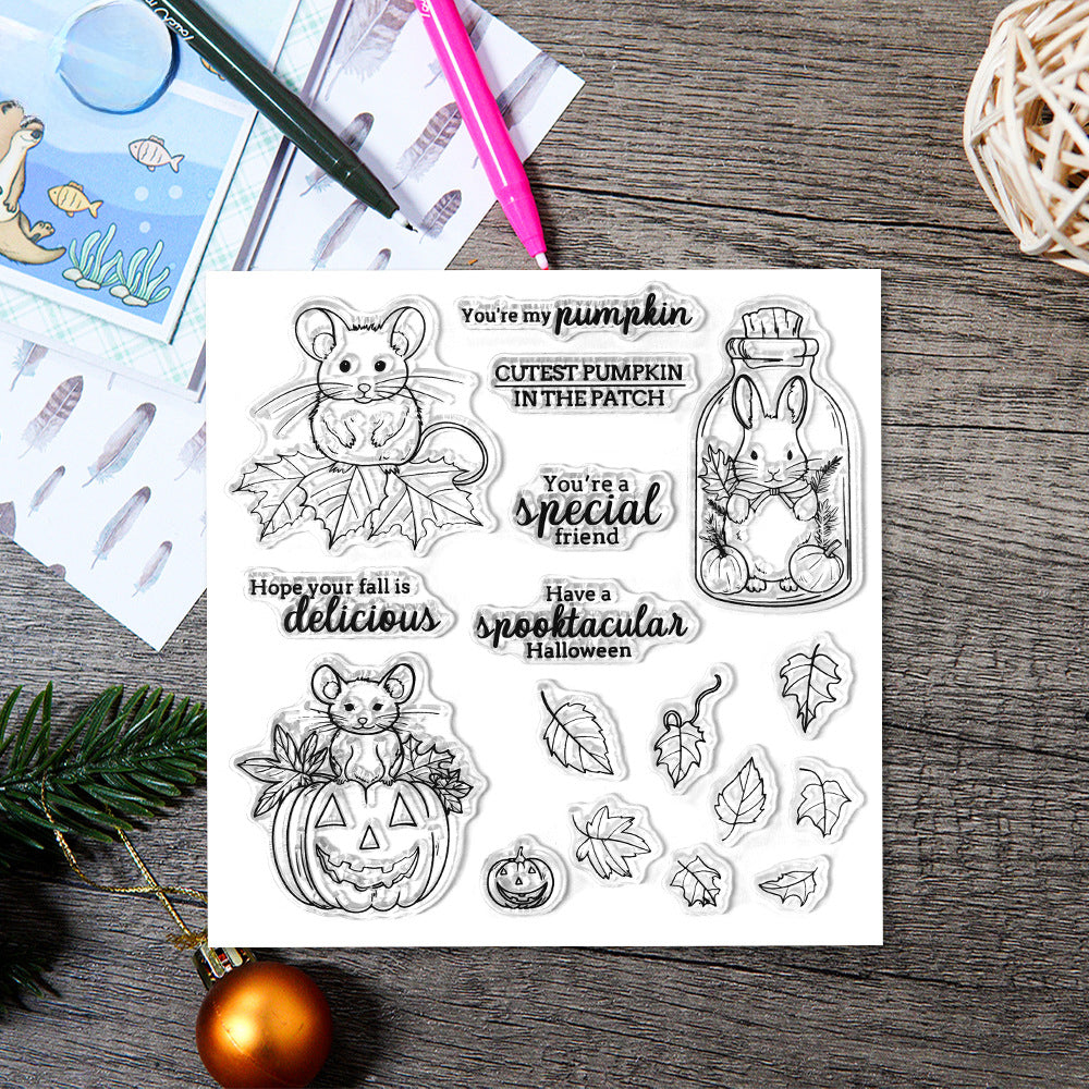 Halloween Mouse Pumpkin Dies & Stamps Set