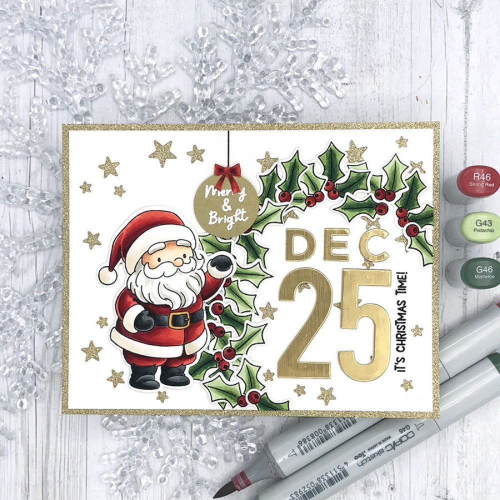 Santa Claus and Deer Dies & Stamps Set