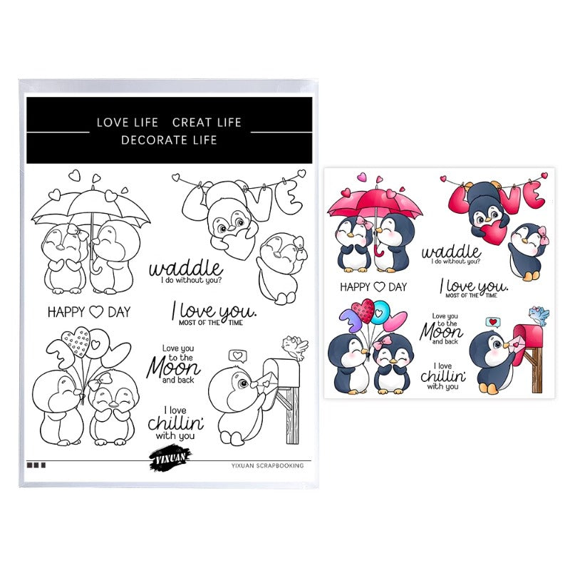 Valentine's Day Penguins Dies & Stamps Set
