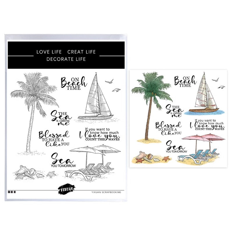 Summer Beach Dies & Stamps Set