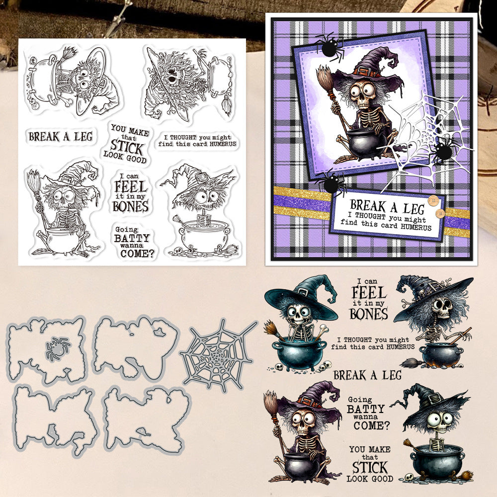 Halloween Skull Dies & Stamps Set