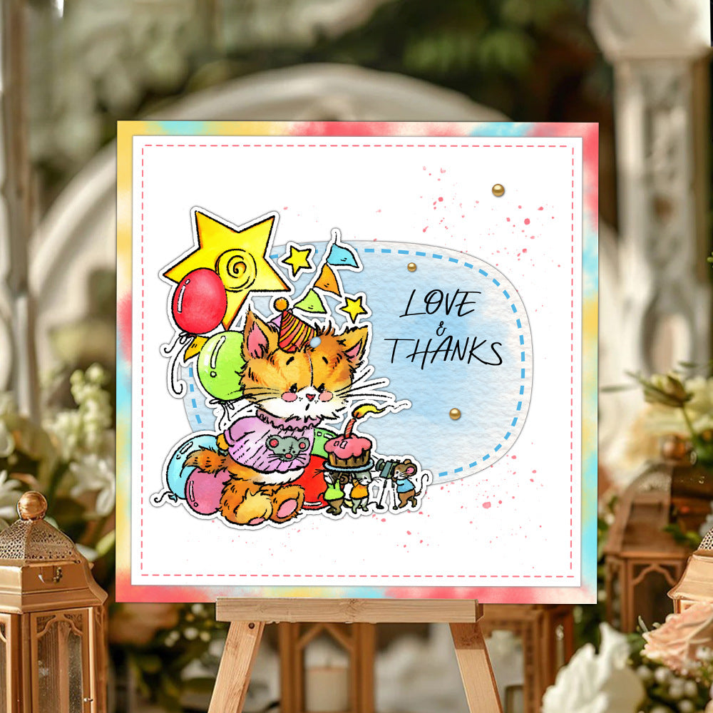 Birthday Cats Dies & Stamps Set