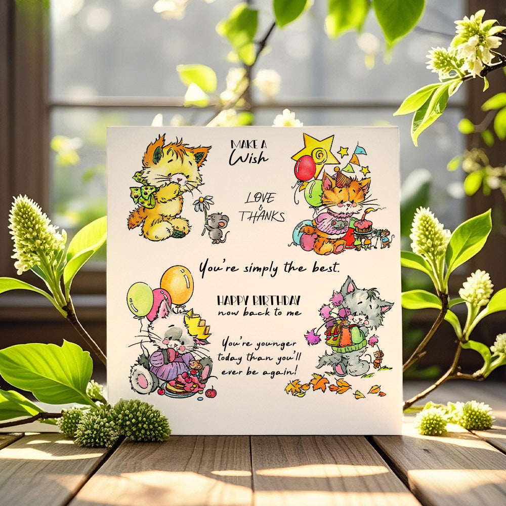 Birthday Cats Dies & Stamps Set