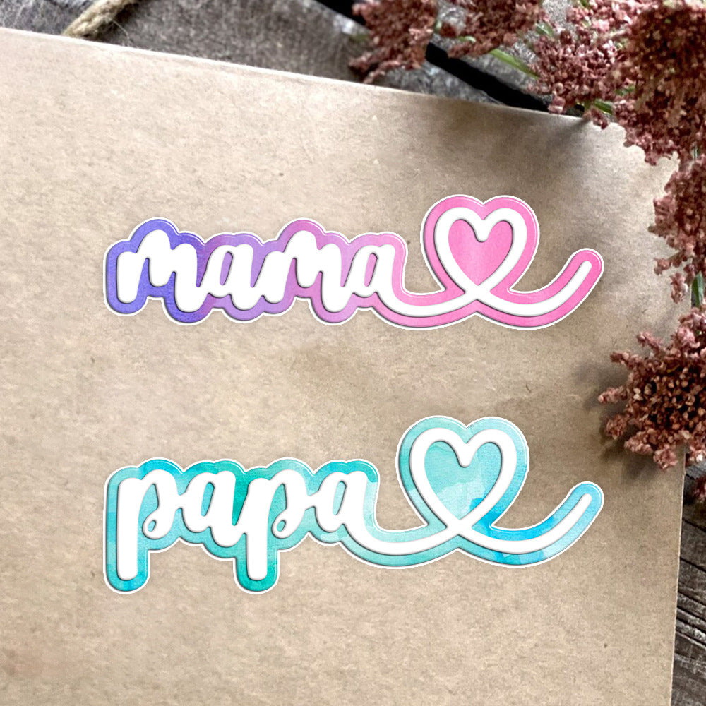Papa Mama Letters Metal Cutting Dies