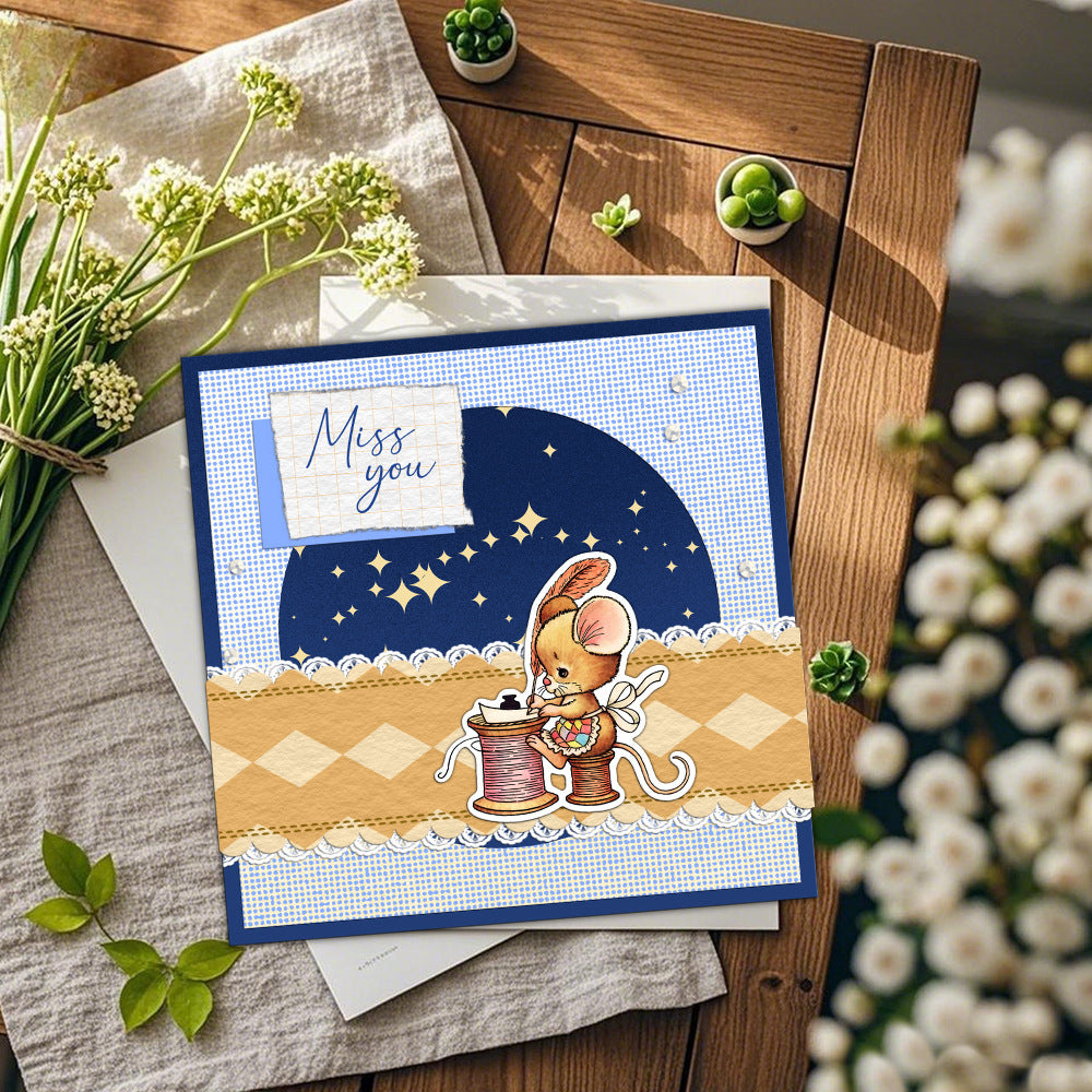 Cute Mouse Dies & Stamps Set