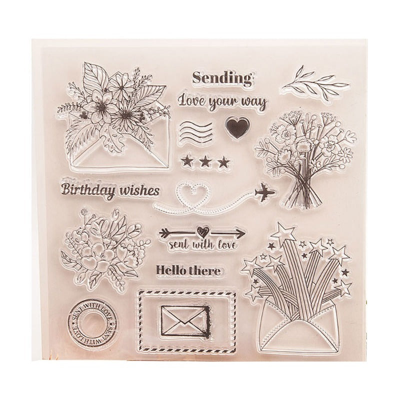 Envelope Bouquet Clear Stamps