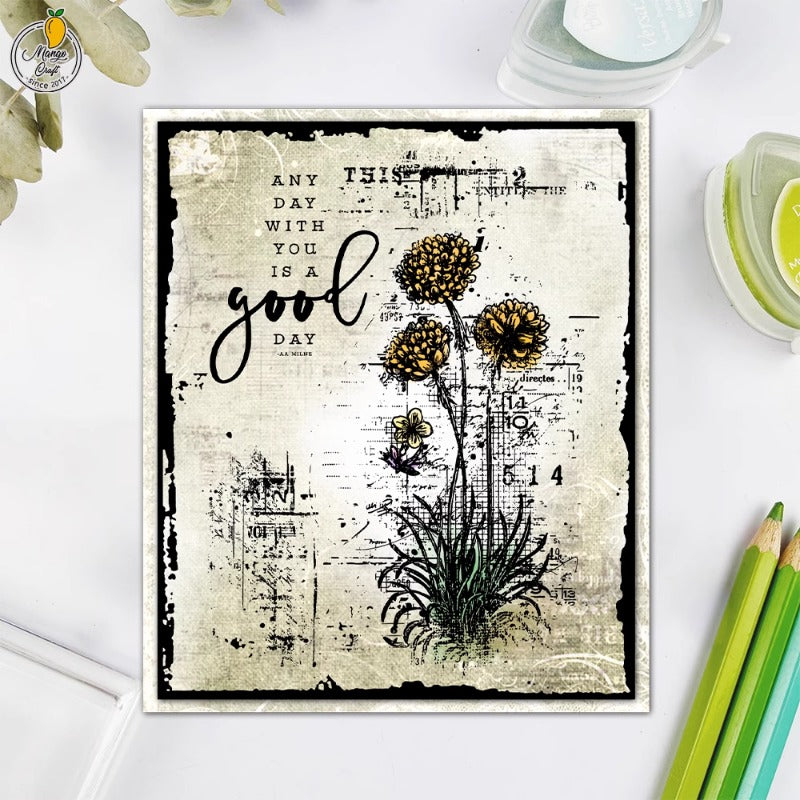Vintage Good Wishes Clear Stamps