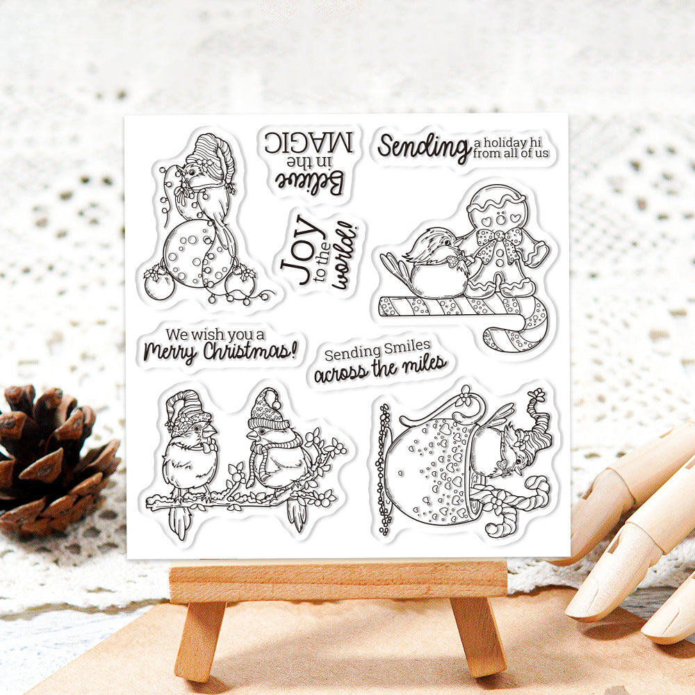 Christmas Bird Dies & Stamps Set