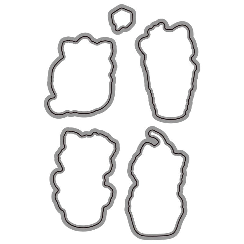 Cute Kitten Cupcakes Dies & Stamps Set
