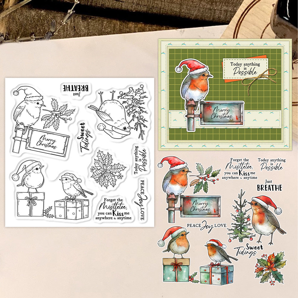 Christmas Birds Clear Stamps