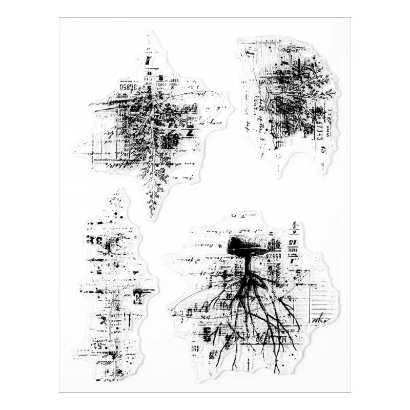 Vintage Autumn Tree Branches Clear Stamps