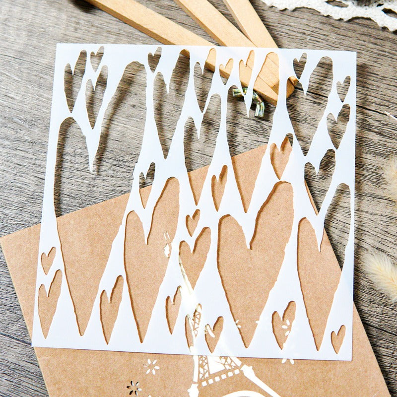 Hearts DIY Painting Hollow Stencil