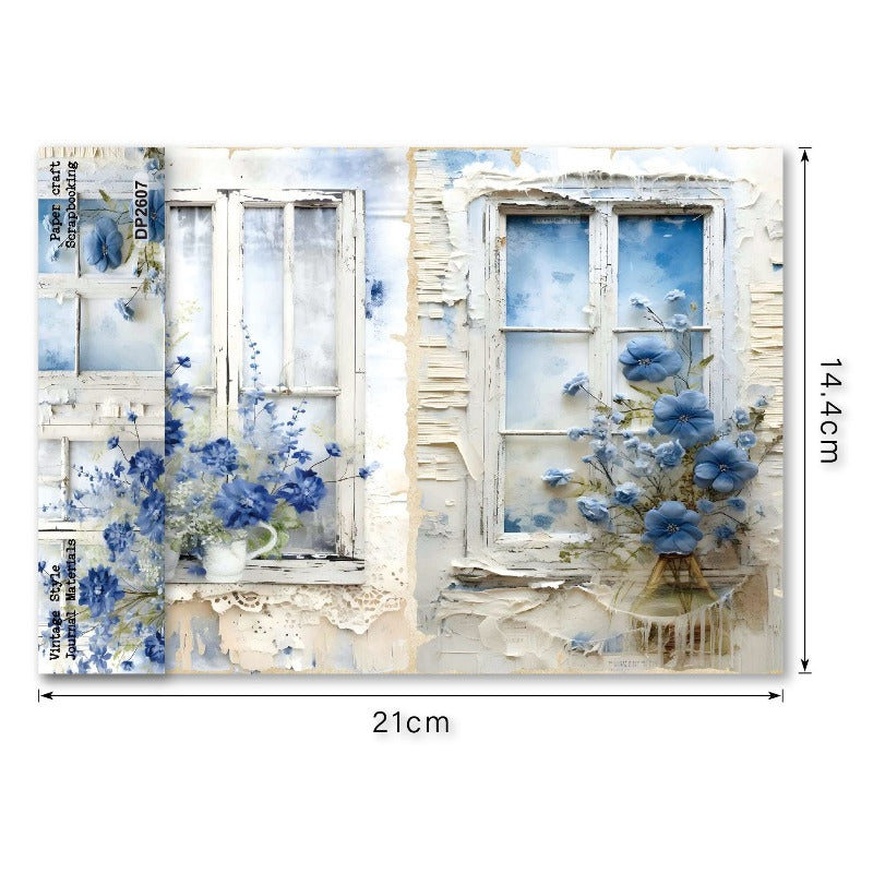 A5 Floral Windows Journal Scrapbook Paper