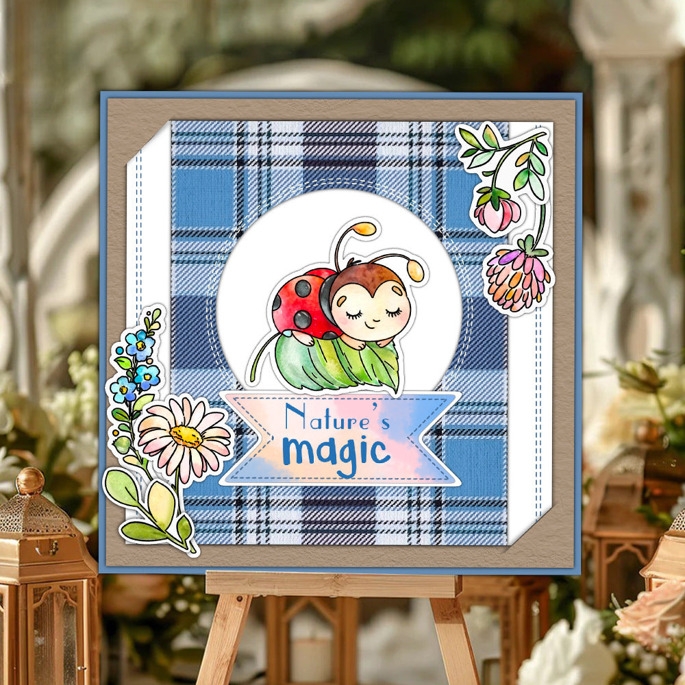 Spring Flowers Ladybug Dies & Stamps Set