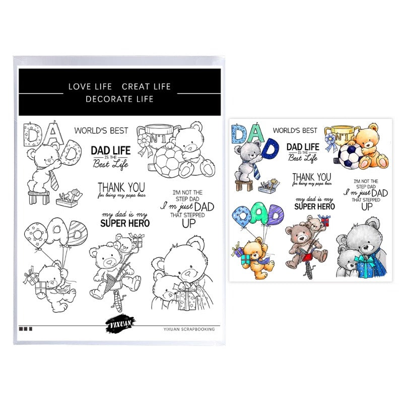 Cute Bear Dies & Stamps Set