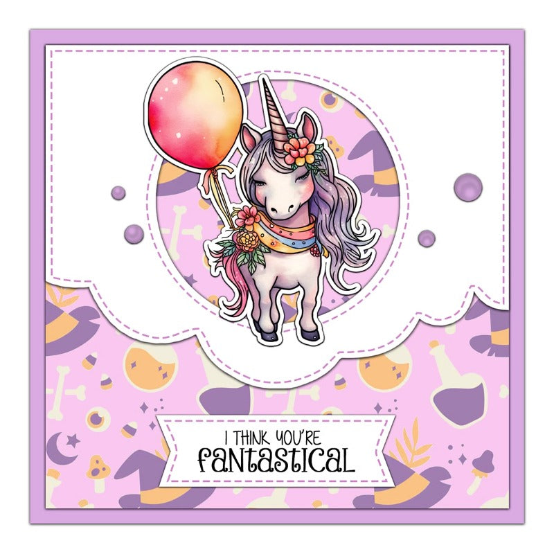 Cartoon Unicorn Dies & Stamps Set