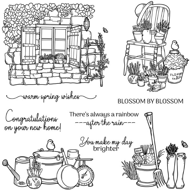Garden Accessories Clear Stamps