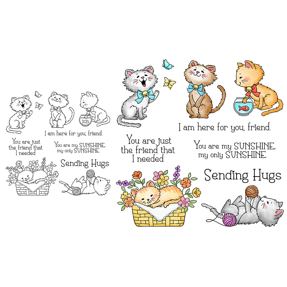 Cute Cats Dies & Stamps Set