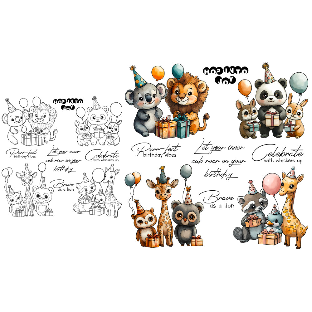 Animal Party Clear Stamps