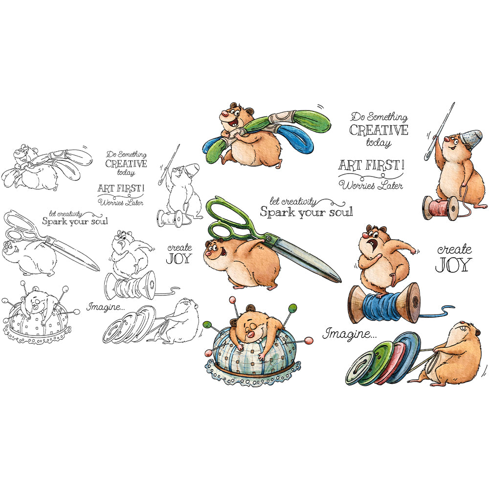 Tailor Mouse Dies & Stamps Set