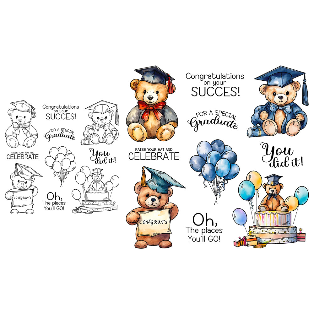 Graduation Season Bear Dies & Stamps Set