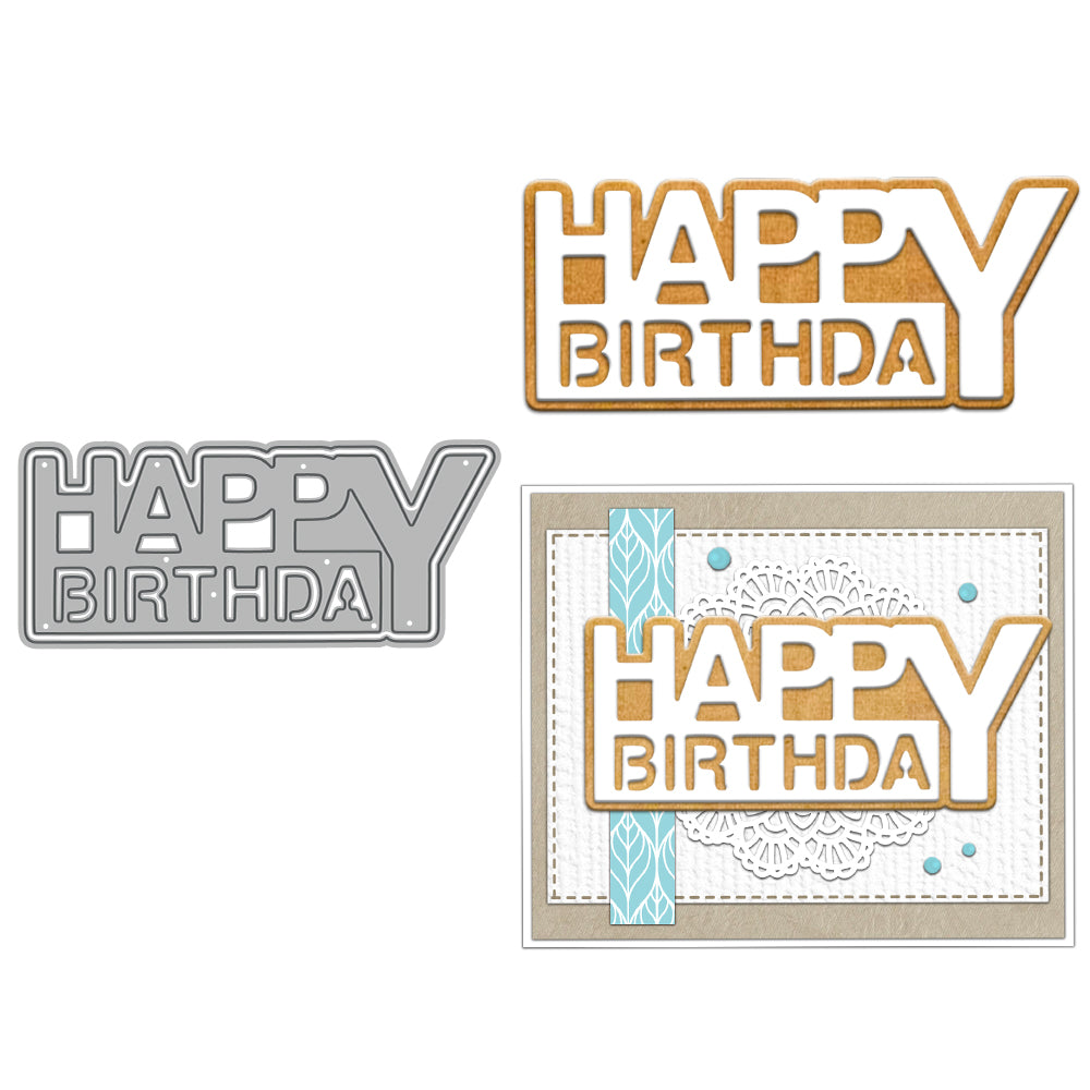 "Happy Birthday" Words Cutting Dies